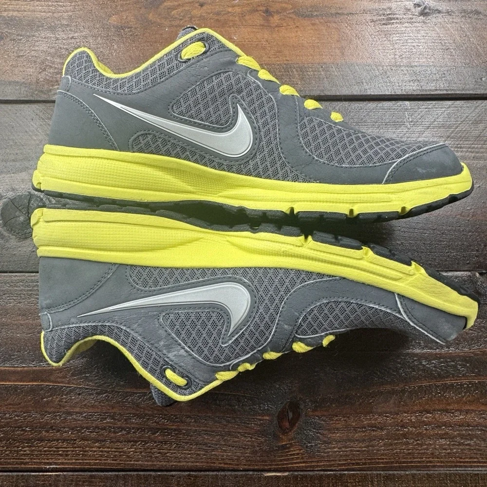 Nike Women's Air Relentless 443861-010 Gray Yellow Running Shoes Sneakers Size 9
